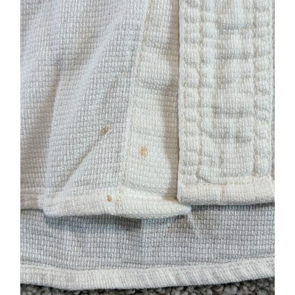 Woolrich Button Up Shirt Short Sleeve White Men's Large Pocket Cotton Textured - Picture 6 of 8